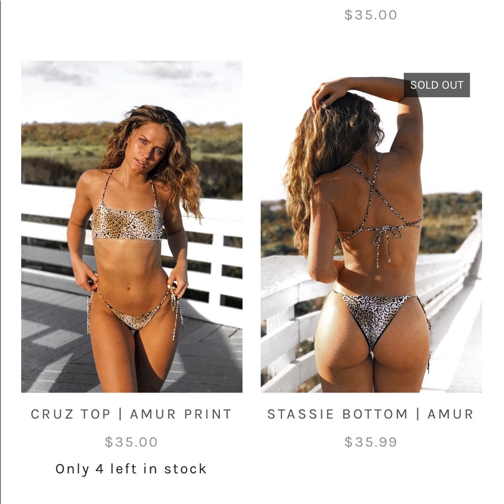 Mahina swimwear animal print bikini set
